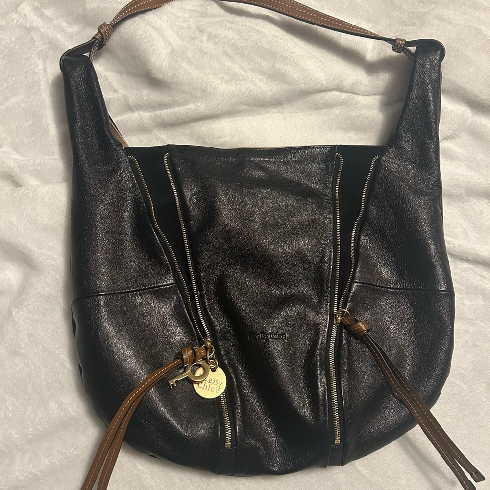 See by Chloe black hobo bag